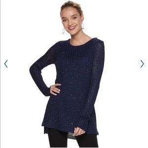 Apt 9 navy sequin sweater size XXL